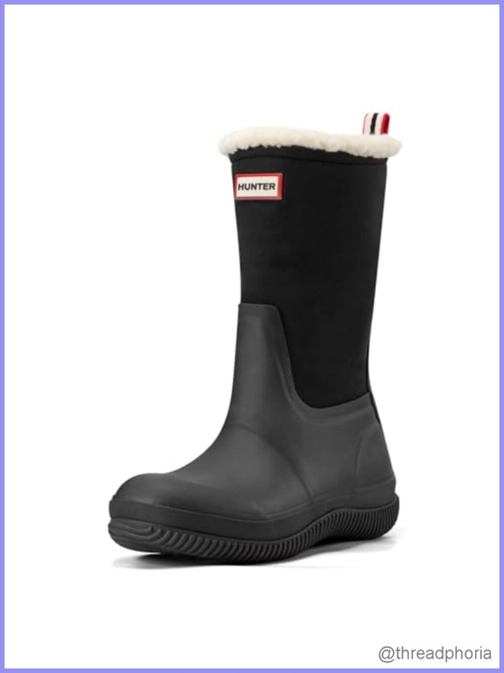Waterproof Rubber Rain Boot Mid-Calf Calf High Flexible Cushioned